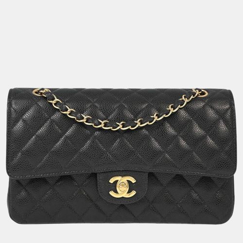 Chanel Black Calfskin Medium Classic Double Flap Shoulder Bag - Chanel - Modalova