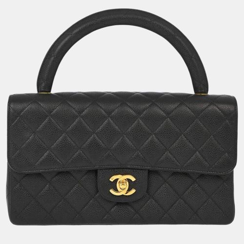 Chanel Black Calfskin Top Handle Handbag - Chanel - Modalova