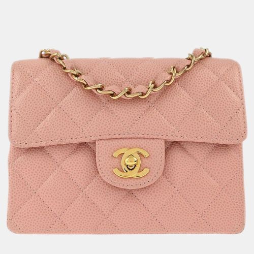 Chanel Pink Calfskin Mini Classic Square Flap Bag - Chanel - Modalova