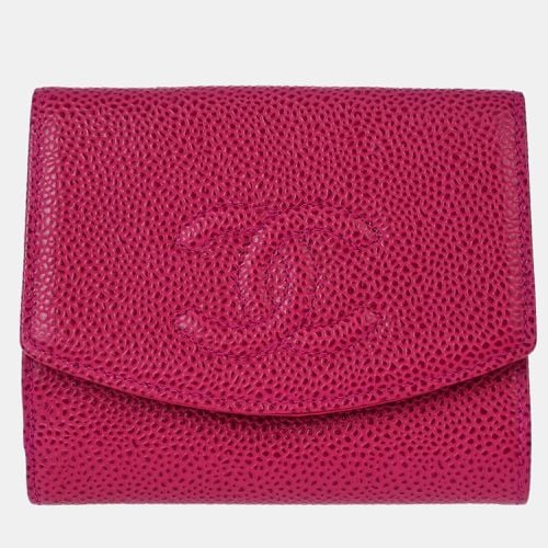 Chanel Pink Calfskin Bifold Wallet - Chanel - Modalova