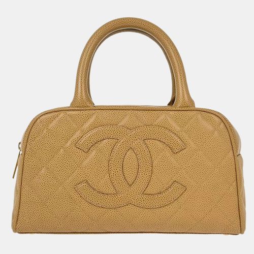 Chanel Beige Calfskin Bowling Bag - Chanel - Modalova