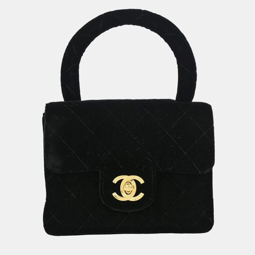 Chanel Black Velvet Mini Square Handbag - Chanel - Modalova