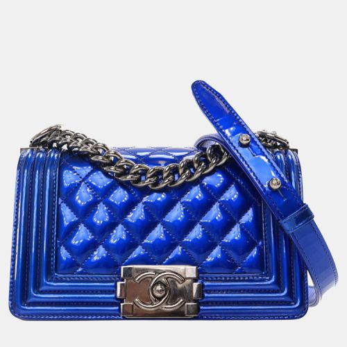 Chanel Small Quilted Metallic Patent Boy Flap - Chanel - Modalova