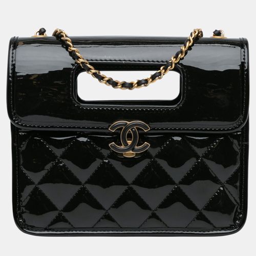 Chanel Mini Quilted Patent Graphic Catch Flap - Chanel - Modalova