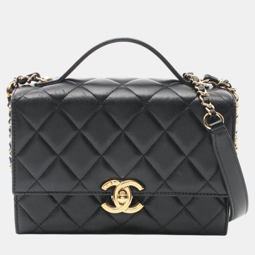 Chanel Mini Quilted Lambskin Golden Plate Flap - Chanel - Modalova