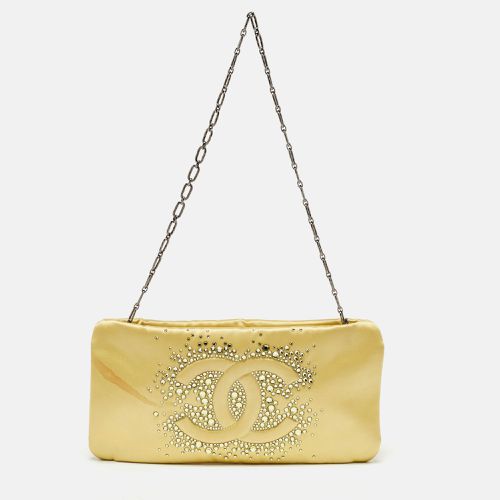 Chanel Yellow Satin CC Diamante Evening Clutch Bag - Chanel - Modalova