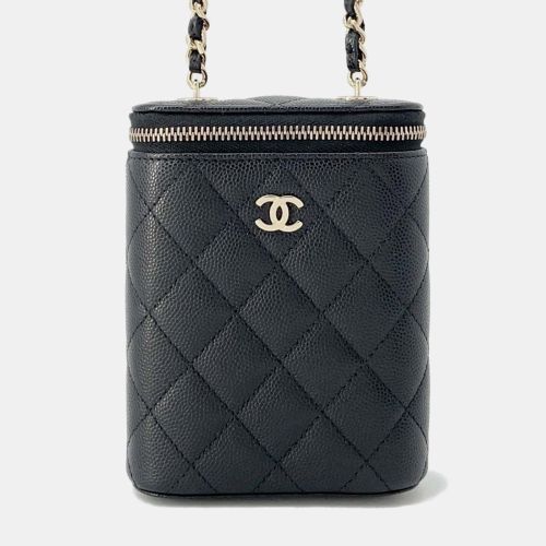 Chanel Black Caviar Leather Matelasse Small Vanity Chain shoulder Bag - Chanel - Modalova