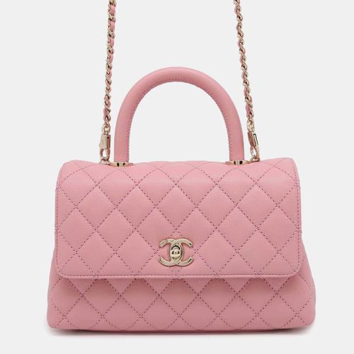 Chanel Light Pink Caviar Leather Coco Handle Matelasse Top Handle handbag Size Xs - Chanel - Modalova