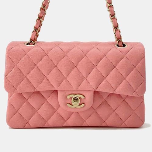 Chanel Pink Caviar Leather Matelasse W Flap Chain shoulder Bag Size 23 - Chanel - Modalova