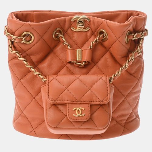 Chanel Orange Leather Matelasse Backpack - Chanel - Modalova