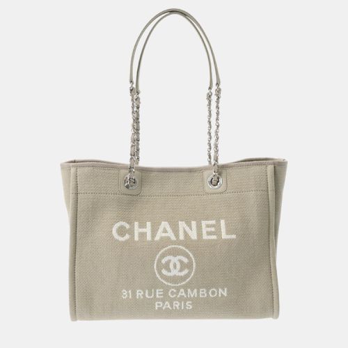 Chanel Beige Canvas Deauville Mm Tote Bag - Chanel - Modalova