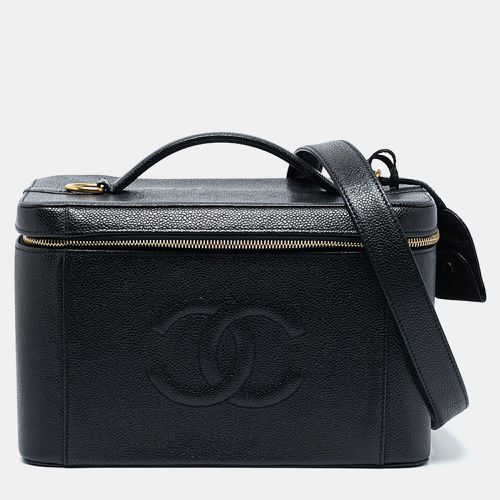 Chanel Black Caviar Leather CC Vanity Case - Chanel - Modalova