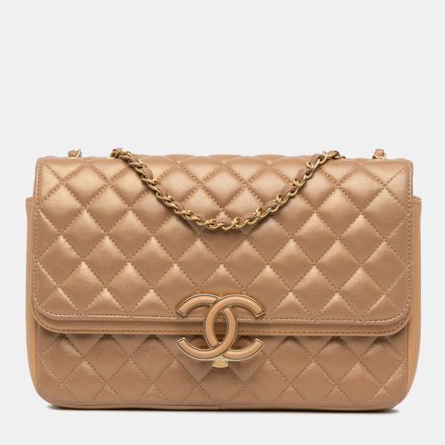 Chanel Medium Quilted Metallic Lambskin CC Chic Double Flap - Chanel - Modalova