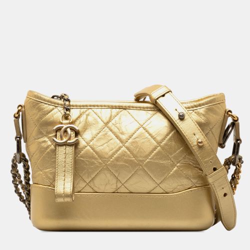 Chanel Gold Leather Chanel Small Metallic Lambskin Gabrielle Crossbody - Chanel - Modalova