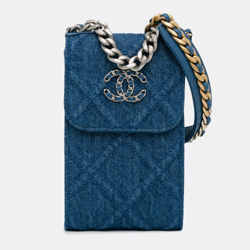 Chanel Blue Denim Denim 19 Phone Holder with Chain - Chanel - Modalova