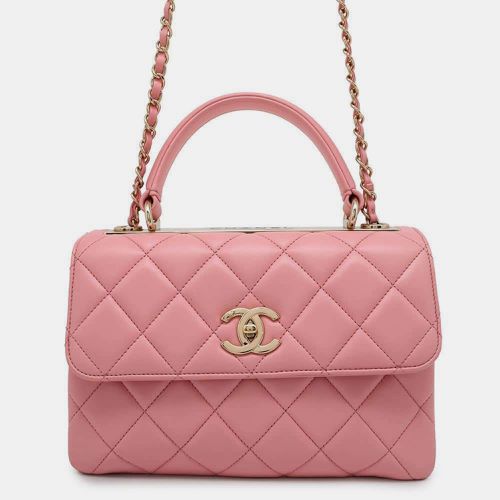 Chanel Pink Lambskin Trendy Cc Top Handle Flap Bag - Chanel - Modalova