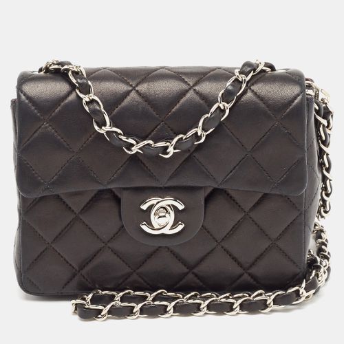 Chanel Black Quilted Leather Mini Square Classic Flap Bag - Chanel - Modalova