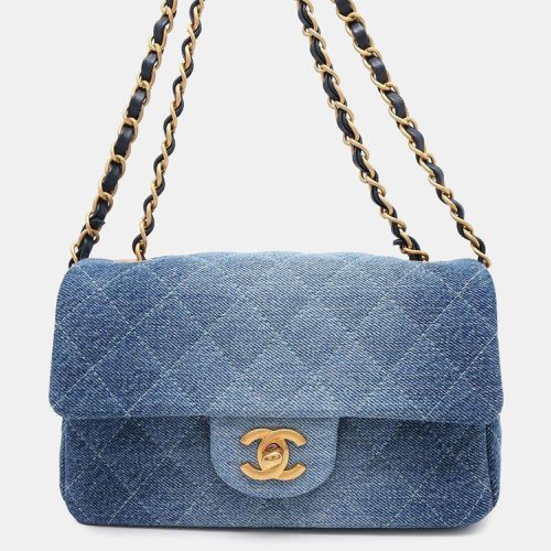 Coco Mark Matelasse Denim Flap Chain Shoulder Bag - Chanel - Modalova