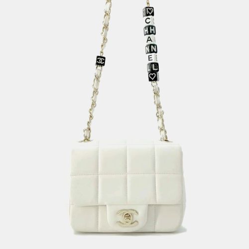 Lambskin Coco Mark Chocolate Bar Flap Chain Shoulder Bag - Chanel - Modalova