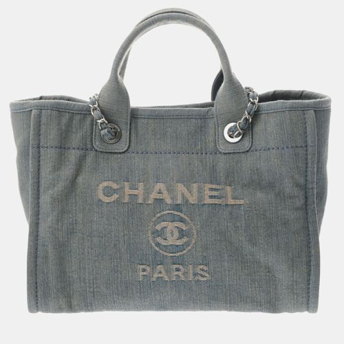 Navy Denim Deauville Tote Bag - Chanel - Modalova