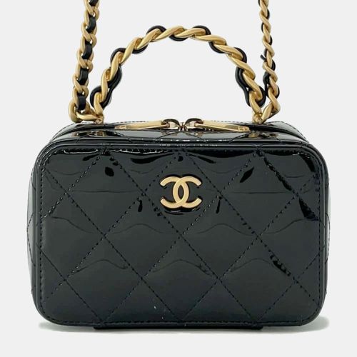 Patent Calf Leather Matelasse Coco Mark Vanity Chain Shoulder Bag - Chanel - Modalova