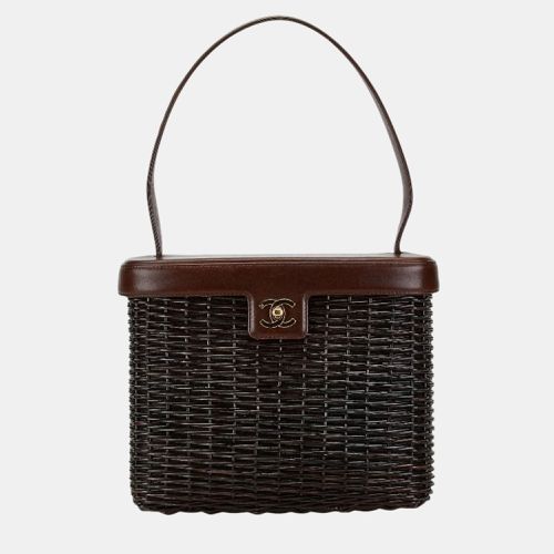 Rattan Lambskin Coco Mark Basket Bag - Chanel - Modalova