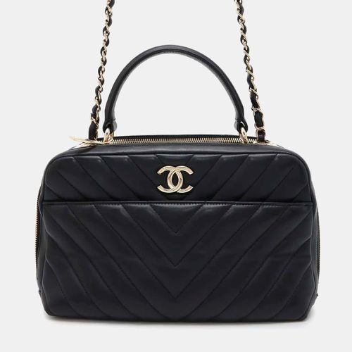 Lambskin Matelasse Coco Mark Bowling Bag - Chanel - Modalova