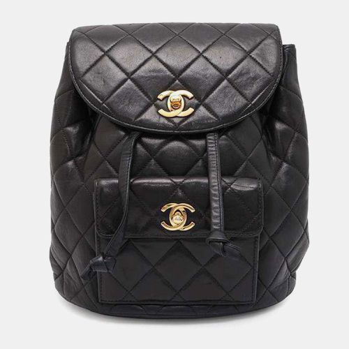 Lambskin Coco Mark Matelasse Chain Backpack - Chanel - Modalova