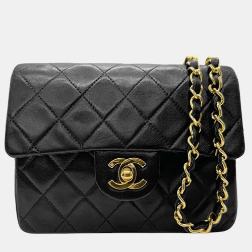 Lambskin Navy Gold Matelasse Shoulder Bag - Chanel - Modalova