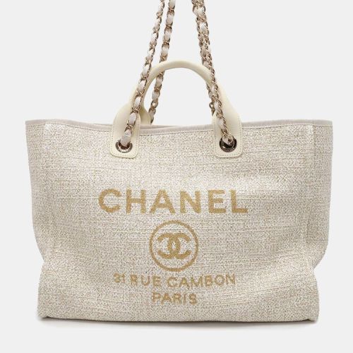 Tweed Coco Mark Deauville Gm Tote Bag - Chanel - Modalova