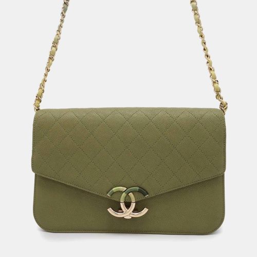 Matelasse Coco Mark Caviar Skin Chain Shoulder Bag - Chanel - Modalova