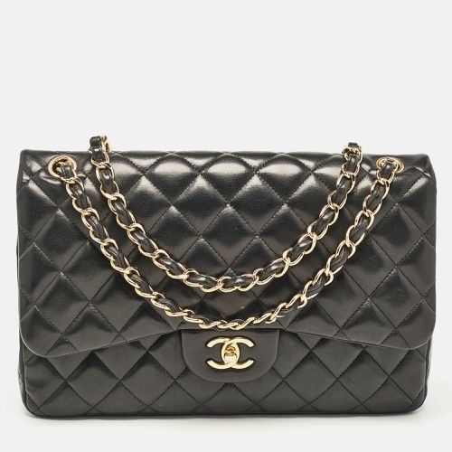 Chanel Black Quilted Leather Jumbo Classic Double Flap Bag - Chanel - Modalova