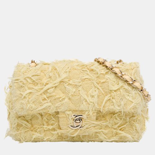 Chanel Yellow Mini Rectangular Classic Tweed Fringed Single Flap - Chanel - Modalova