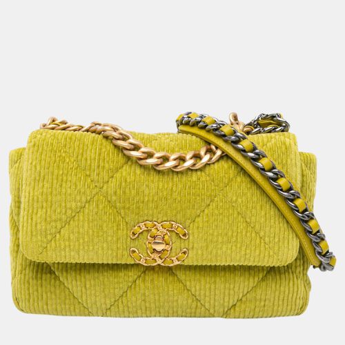 Chanel Green Medium Corduroy 19 Flap - Chanel - Modalova