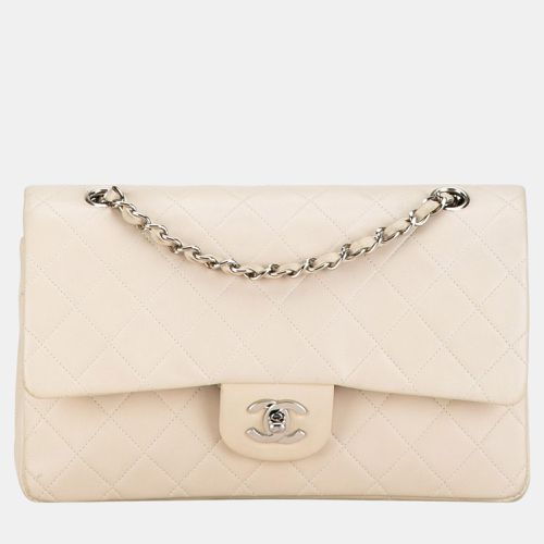 Chanel White Medium Classic Lambskin Double Flap - Chanel - Modalova