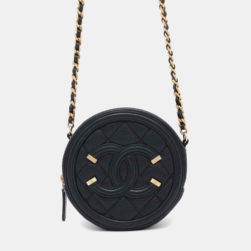 Caviar Leather Cc filigree Round Chain shoulder Bag - Chanel - Modalova