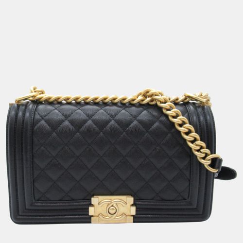 Chanel Black Caviar Skin (Grained Calf) Boy Chanel Chain Shoulder Bag - Chanel - Modalova