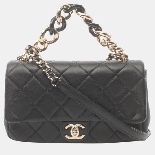 Chanel Lambskin Black Matelasse Shoulder Bag - Chanel - Modalova