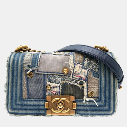 Chanel Denim Blue Boy Chain Shoulder 20 Bag - Chanel - Modalova