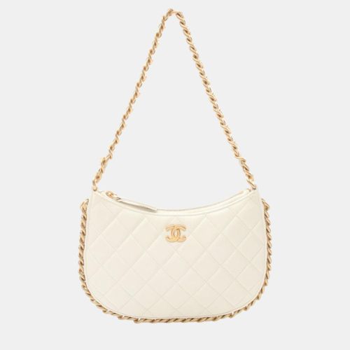 Chanel White Lambskin Shoulder Bag - Chanel - Modalova