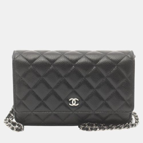 Chanel Leather Grained Calfskin Black Matelasse Shoulder Bag - Chanel - Modalova