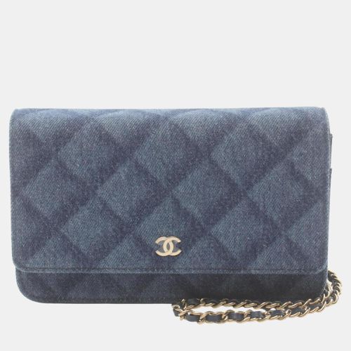 Chanel Navy Denim Matelasse Shoulder Bag - Chanel - Modalova