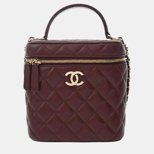 Chanel Bordeaux Caviar Skin Vanity Chain Shoulder Bag - Chanel - Modalova