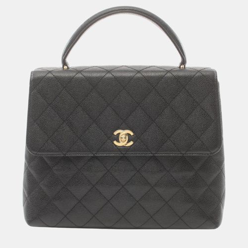 Chanel Black Leather Grained Calfskin Matelasse Handbag - Chanel - Modalova