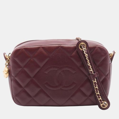 Chanel Leather Bordeaux Matelasse Shoulder Bag - Chanel - Modalova