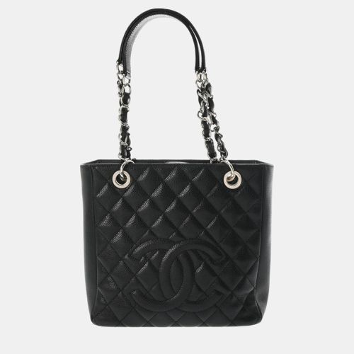 Chanel Black Caviar Skin Matelasse Pst Petite Tote Bag - Chanel - Modalova