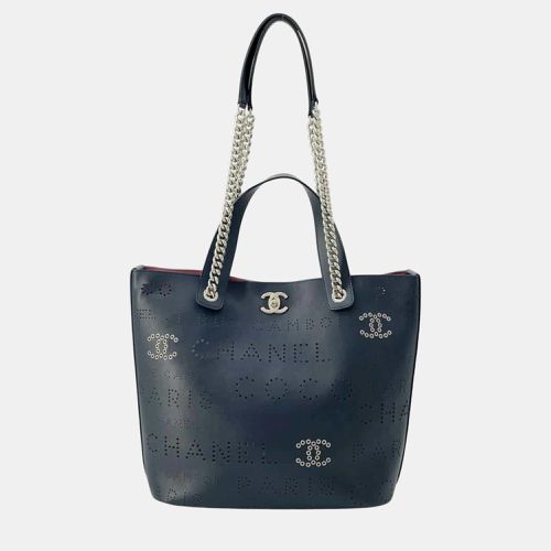 Chanel Coco Mark Punching Leather Tote Bag - Chanel - Modalova