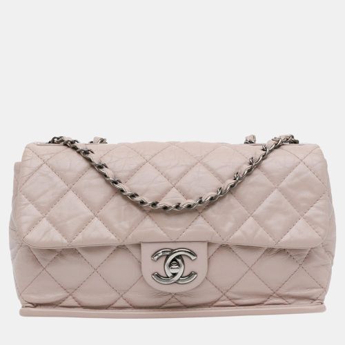 Chanel Beige Quilted Aged Calfskin Single Flap - Chanel - Modalova