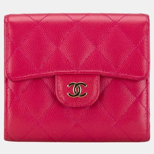 Chanel Pink CC Caviar Compact Flap Wallet - Chanel - Modalova