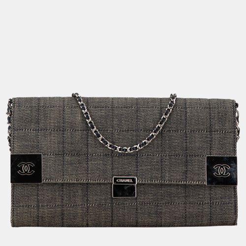 Chanel Grey Denim Choco Bar Chain Flap - Chanel - Modalova